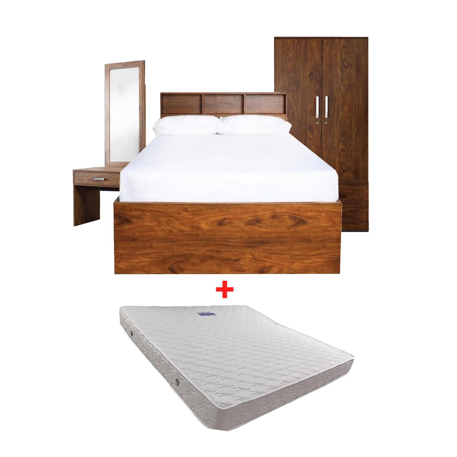 Lucas Bed set + Petal Spring Mattress MySoftlogic.lk